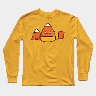 Cute Candy Corn Halloween Design Long Sleeve T-Shirt